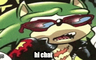 a cartoon of a sonic the hedgehog wearing sunglasses and a glove .