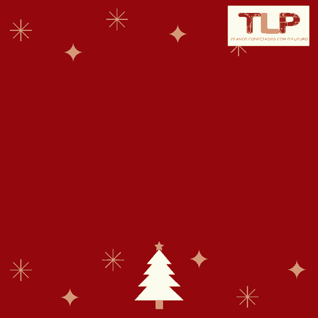 an advertisement for a company called tlp with a christmas tree