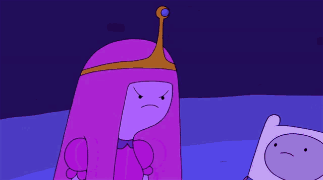 princess bubblegum from adventure time looks angry