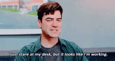 Stare At My Desk GIF