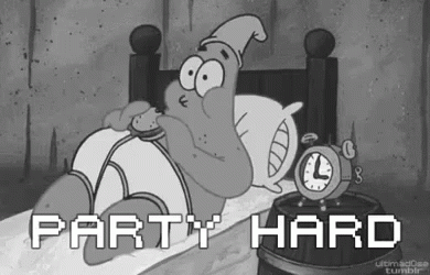 Party Hard GIF - Party Partrickstar Spongebob GIFs