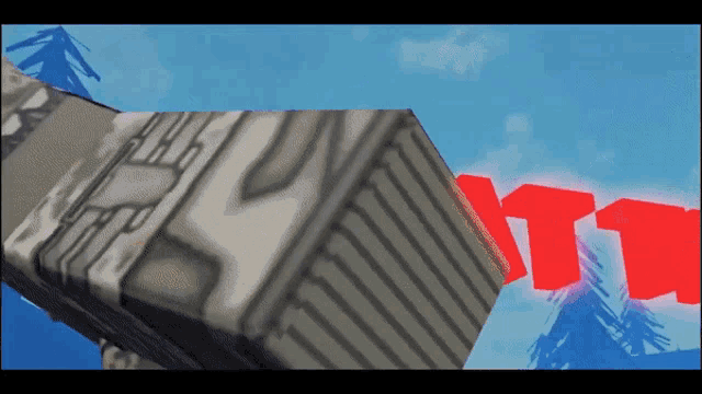 a block with a red r on it