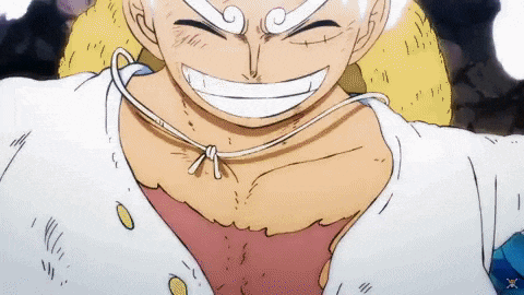 monkey d luffy from one piece is smiling and wearing a straw hat