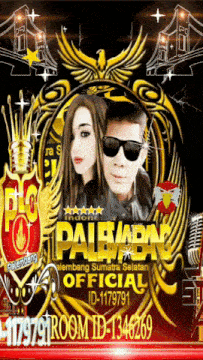 a picture of a man and a woman in a frame that says " palembang official "