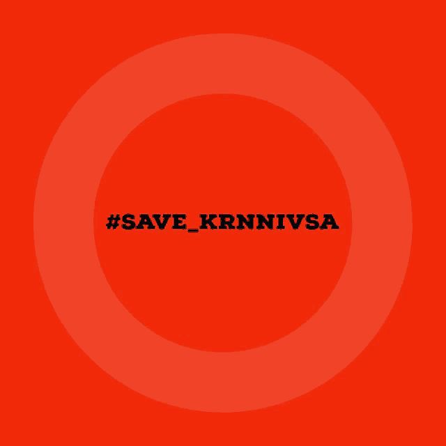 a red circle with #save_krnnivasa written in black