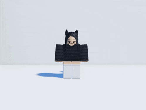 a girl in a black dress and white socks looks sad