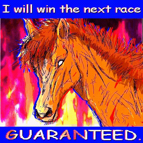 a poster that says i will win the next race