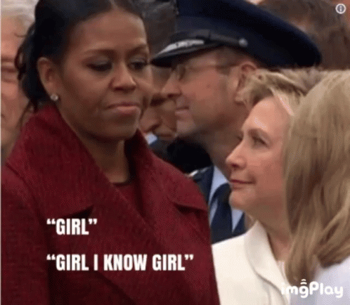 Michelle Obama Hillary Clinton GIF - Michelle Obama Hillary Clinton Girl GIFs