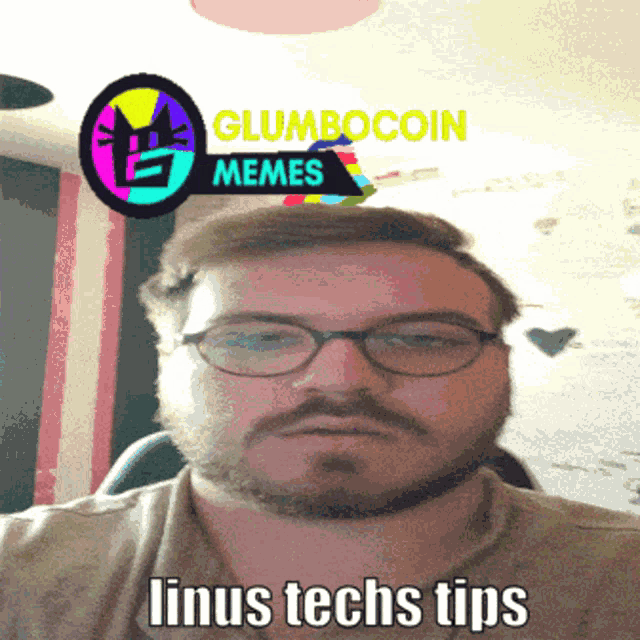 a man with glasses and the words linus techs tips on the bottom