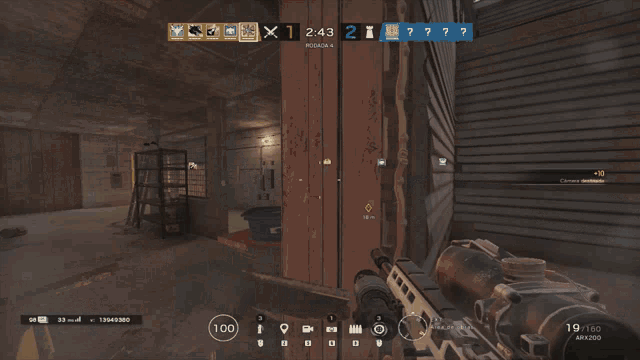 a screenshot of a video game with a sniper aiming at a target