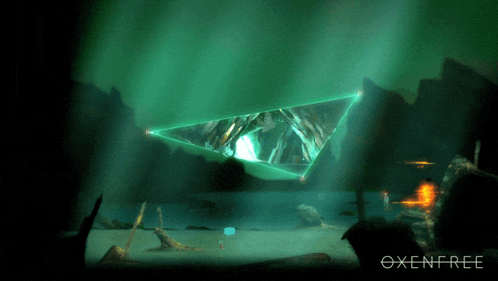 a game called oxenfree is being played on a computer