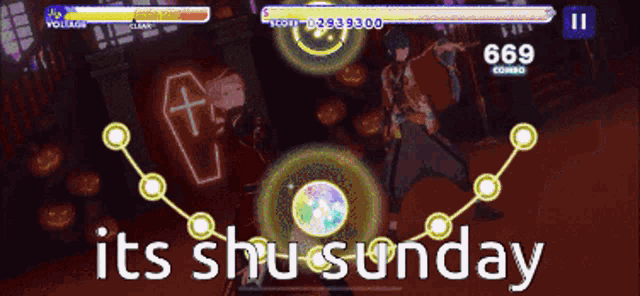 a video game that says it 's shu sunday