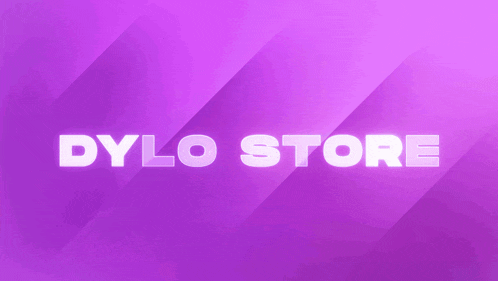 a purple background with the word dylo store in white