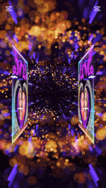 a kaleidoscope with the word love in the middle of it