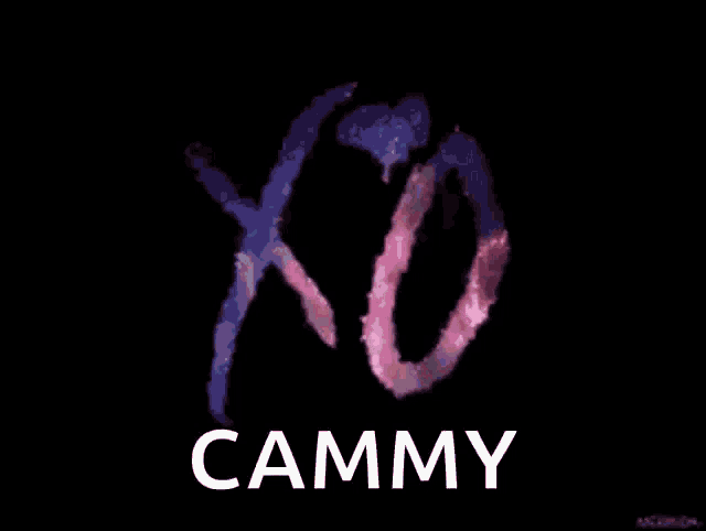 a black background with a x and the word cammy
