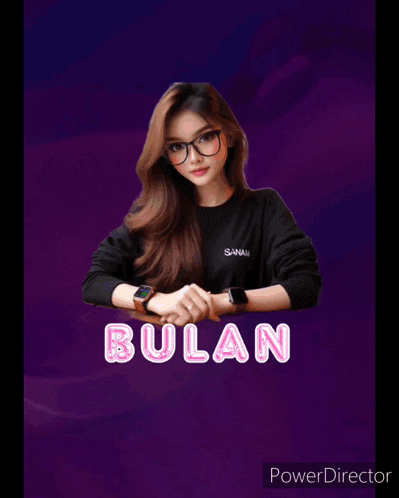 a picture of a woman with the words bulan written on it