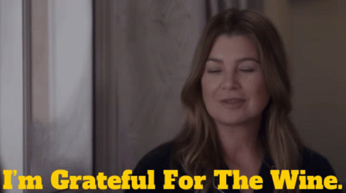 Greys Anatomy Meredith Grey GIF - Greys Anatomy Meredith Grey Im Grateful For The Wine GIFs