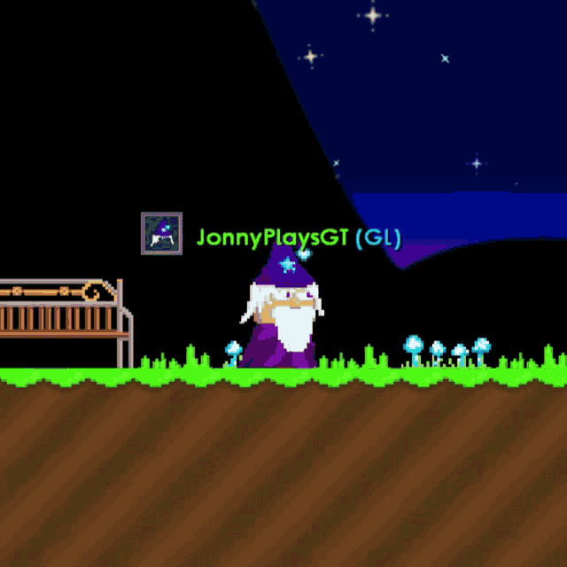 a pixel art of a wizard with the name jonnyplaysgt on the bottom