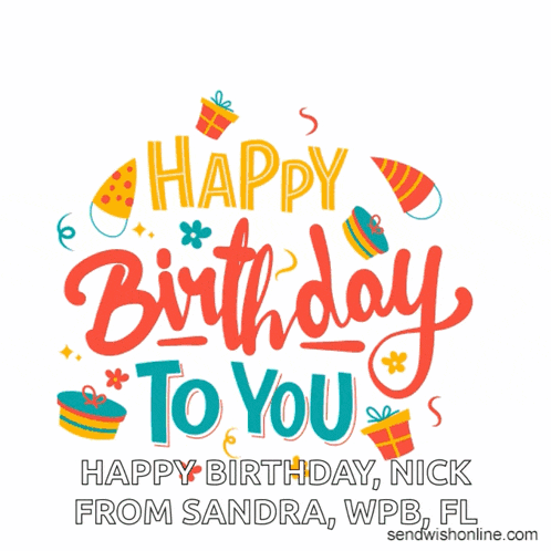 a birthday card with the words happy birthday to you