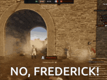 a screenshot of a video game with the words no frederick at the bottom