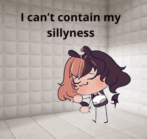 a picture of a girl with the words i can 't contain my sillyness