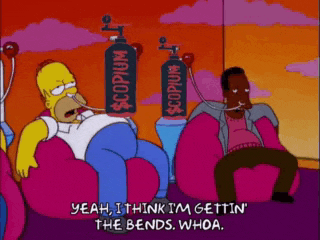 homer simpson says yeah i think i 'm getting the bends whoa