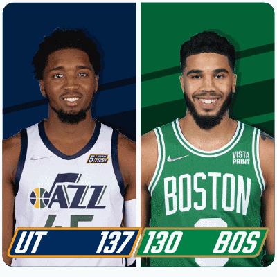 two basketball players one from utah and one from boston