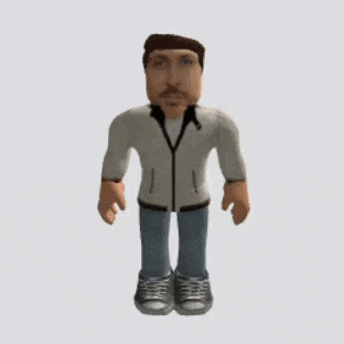a cartoon character with a scorpion on his back is standing on a white background .