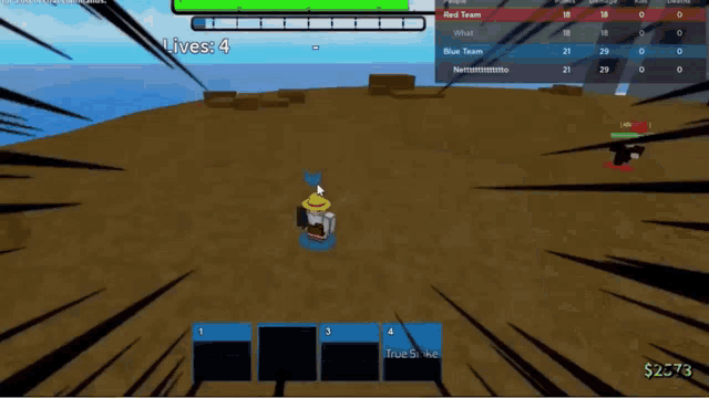 a screenshot of a video game shows the player lives 4