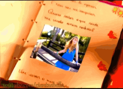 a book is open to a page with a picture of a woman