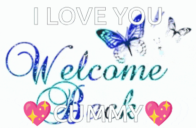 a sign that says ' i love you welcome bunny '