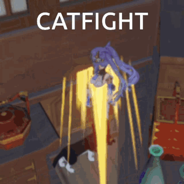 Keqing Cat GIF - Keqing Cat Genshin GIFs