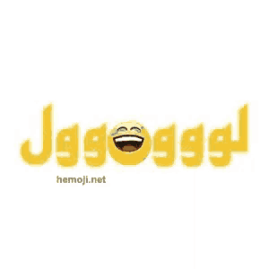 a yellow logo with a laughing emoji on it