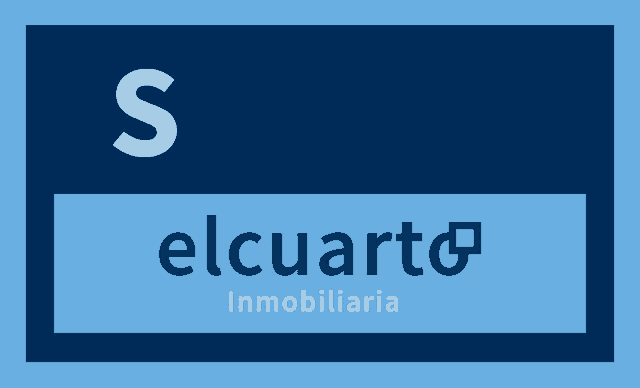 a blue sign that says se vive elcuarto inmobiliaria on it