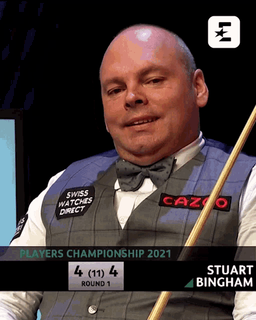 stuart bingham is playing snooker in the swiss watches direct championship