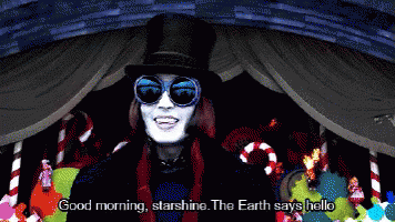 Good Morning, Starshine. The Earth Says Hello. GIF - Good Morning Charlie And The Chocolate Factory Johnny Depp GIFs