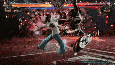 a video game screen shows the number 46 on it