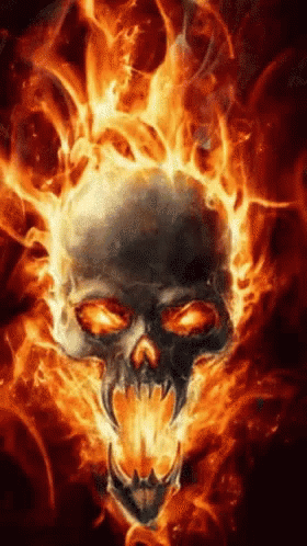 Skull On Fire GIF - Skull On Fire Calaca GIFs