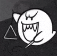 a black and white drawing of a ghost with a triangle around it .