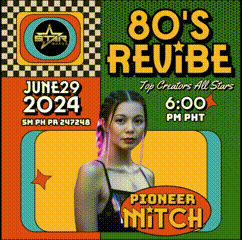 a poster for 80 's revibe shows a woman
