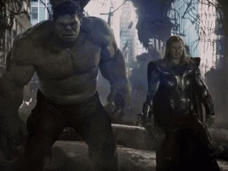 Hulk Thor GIF - Hulk Thor Punched GIFs