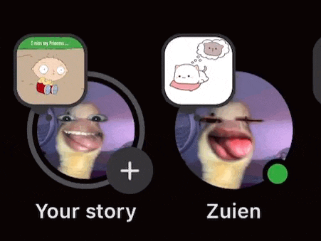 a picture of a duck and a picture of a cat with the words your story and zuien