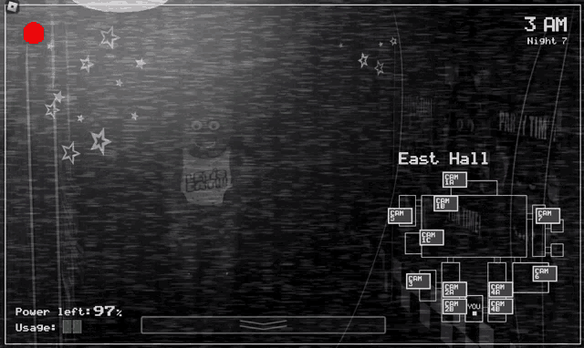 a screenshot of a video game that says east hall