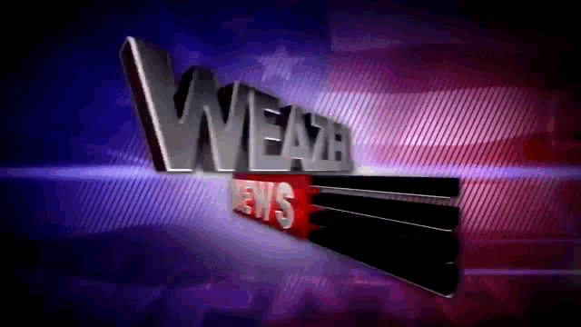 weath news is displayed on a purple and red background