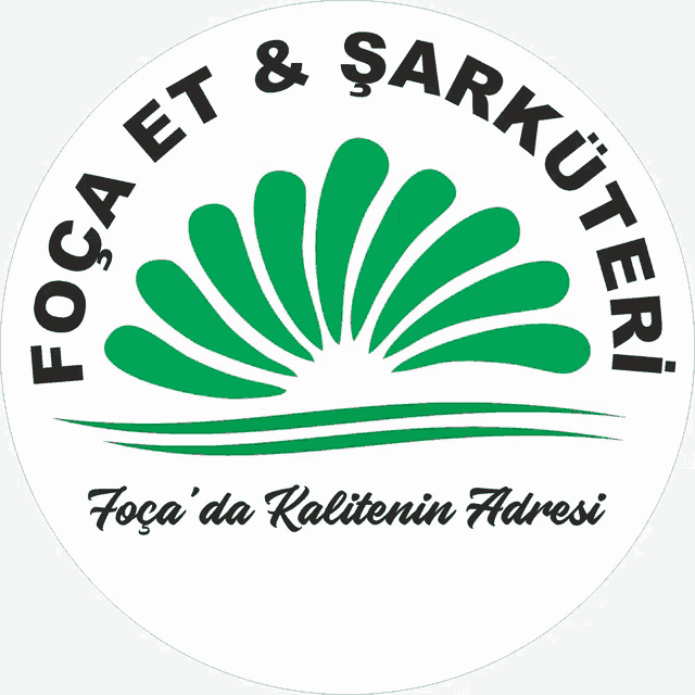 a logo for foca et & sarkuteri with a green flower in the middle