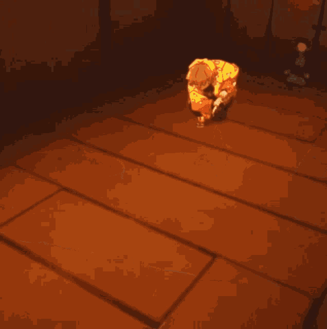 a drawing of a hole in a tile floor