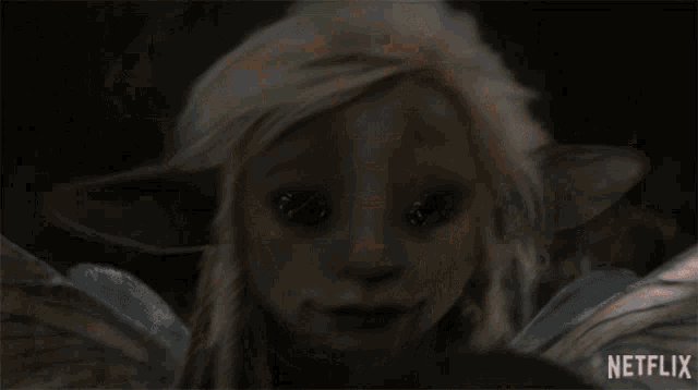 a close up of a netflix advertisement with a cartoon character