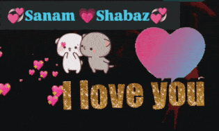 a graphic that says i love you with a heart