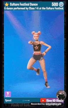 a screenshot of a video game showing a dance performed by class 1a at the culture festival