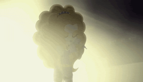 a cartoon character with a crown on her head is standing in front of a light